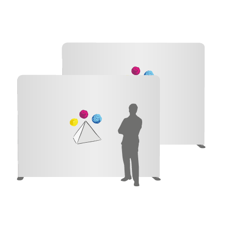 Textilwand ALU | 300er gerade | beidseitig bedruckt
