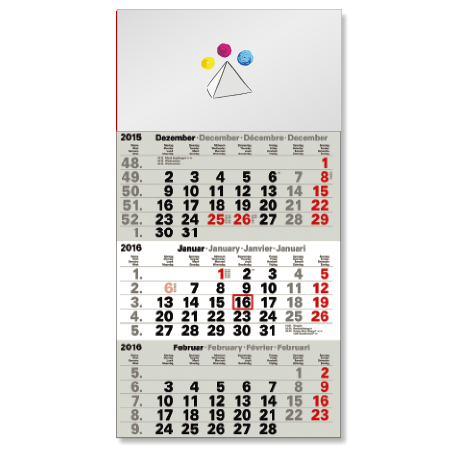 3-Monatskalender für das Folgejahr