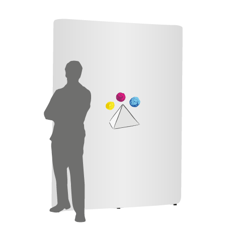 Pop-Up Faltwand | 2 x 3 Felder gerade | einseitig bedruckt